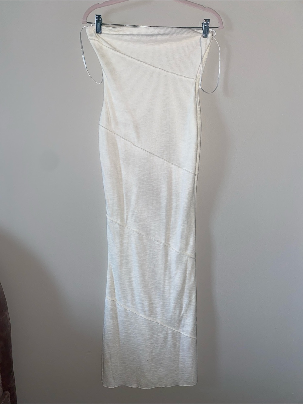 Women's White Strapless Maxi Dress - Classic Tube Silhouette